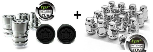 КОВАНІ + ЗАХИСНІ ГАЙКИ TPI ХРОМ TUV