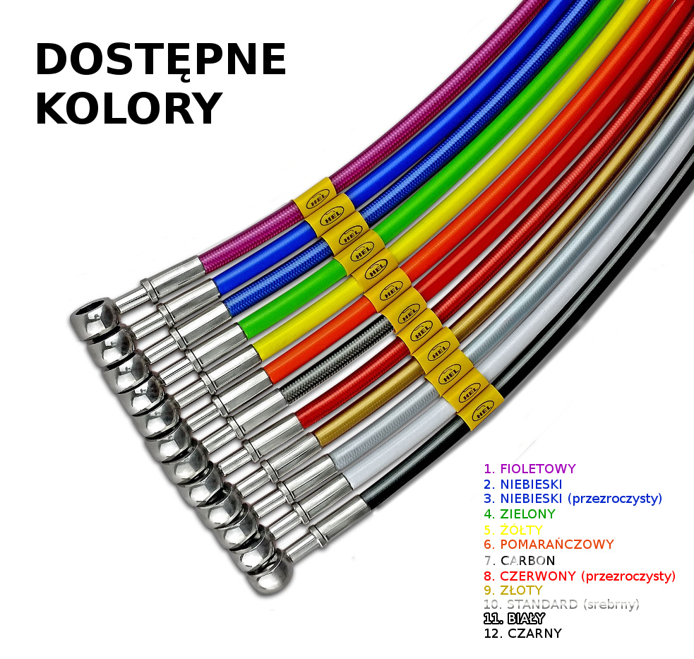 Przewody oplot HEL Suzuki GSR600 2006-2010 PRZÓD Producent HEL