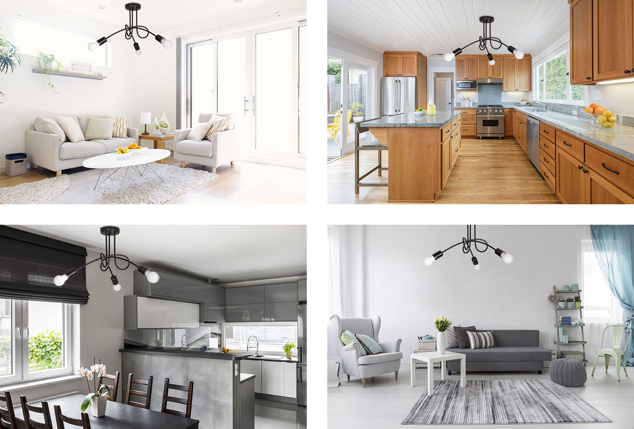 LAMPA SUFITOWA ŻYRANDOL WISZĄCA EDISON 9 KOLORÓW Kolekcja EDSION