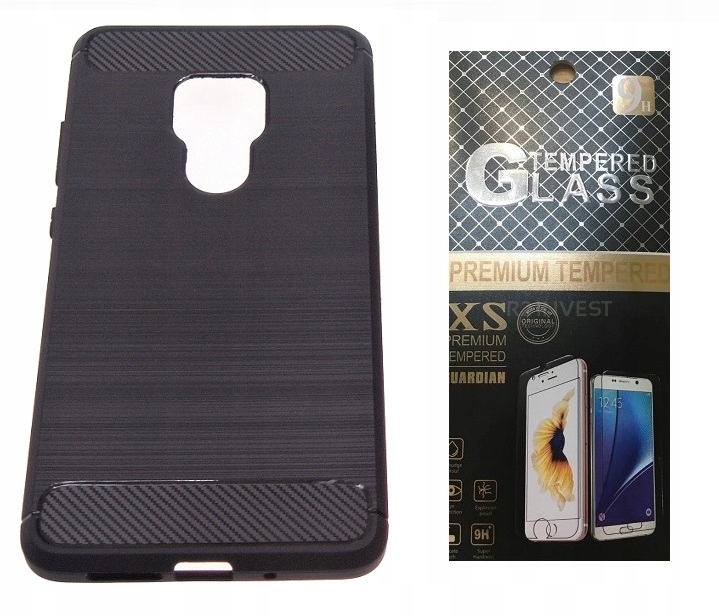 

Karbon Etui Carbon Case do Huawei Mate 20 + Szkło
