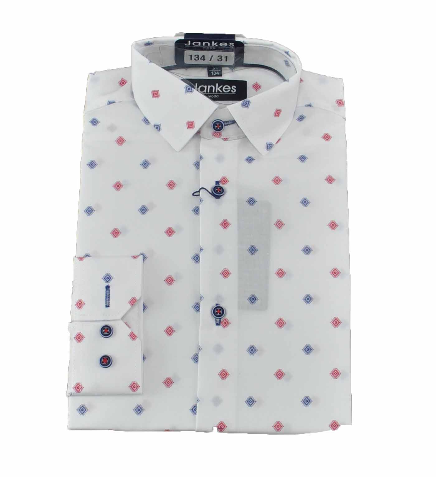 JANKES 41815 koszula wzorek d&Aring;. r&Auml;kaw 146/33