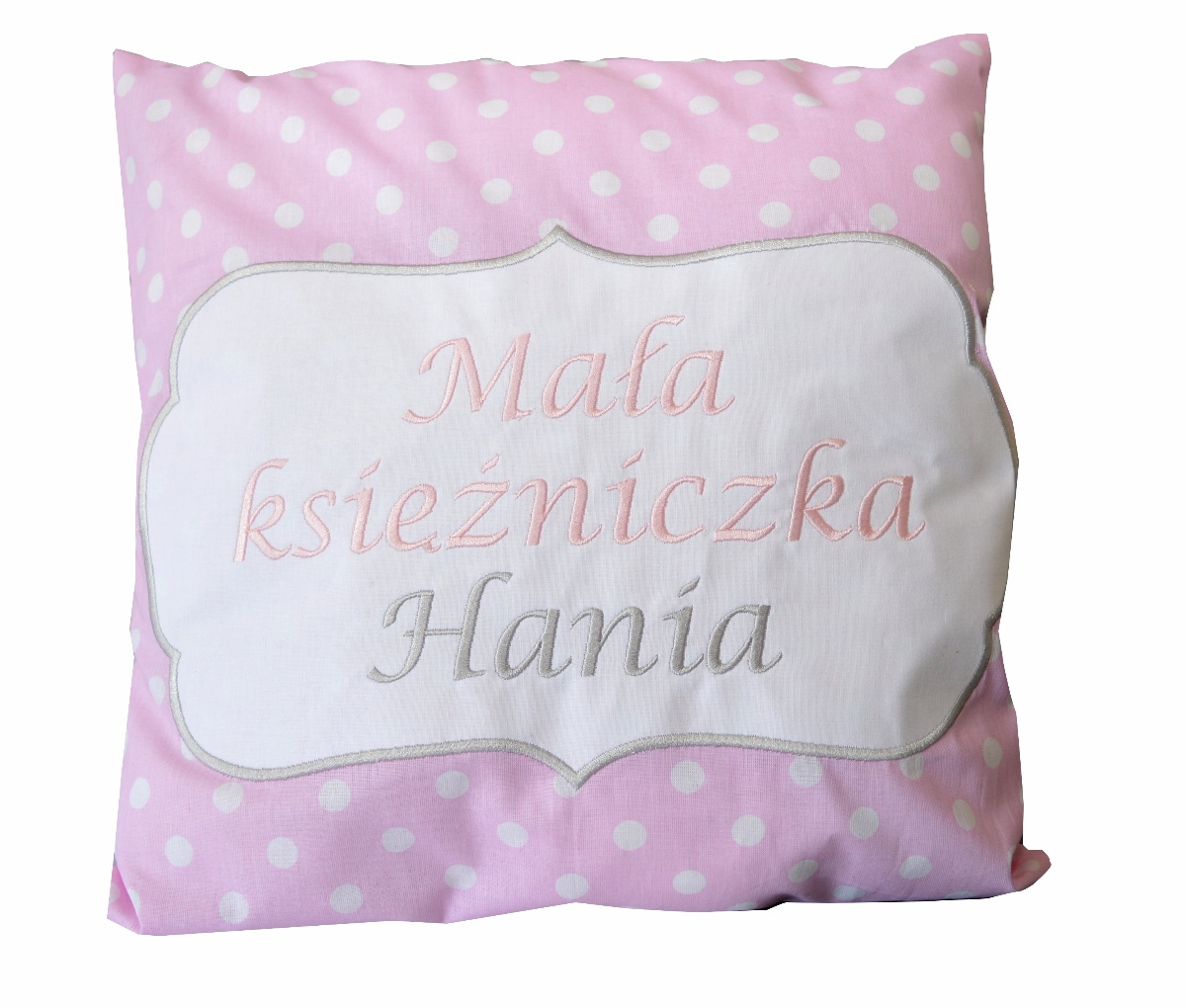 Girlanda bawełna kropki proporczyk ozdoba Kod producenta Girlanda.szaro.różowa.m