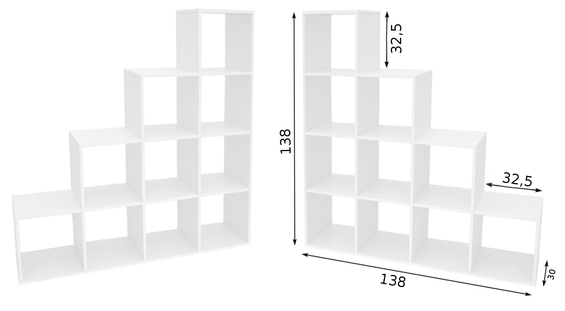 REGAŁ SCHODKOWY BIAŁY PÓŁKA EAN (GTIN) 5905997303385