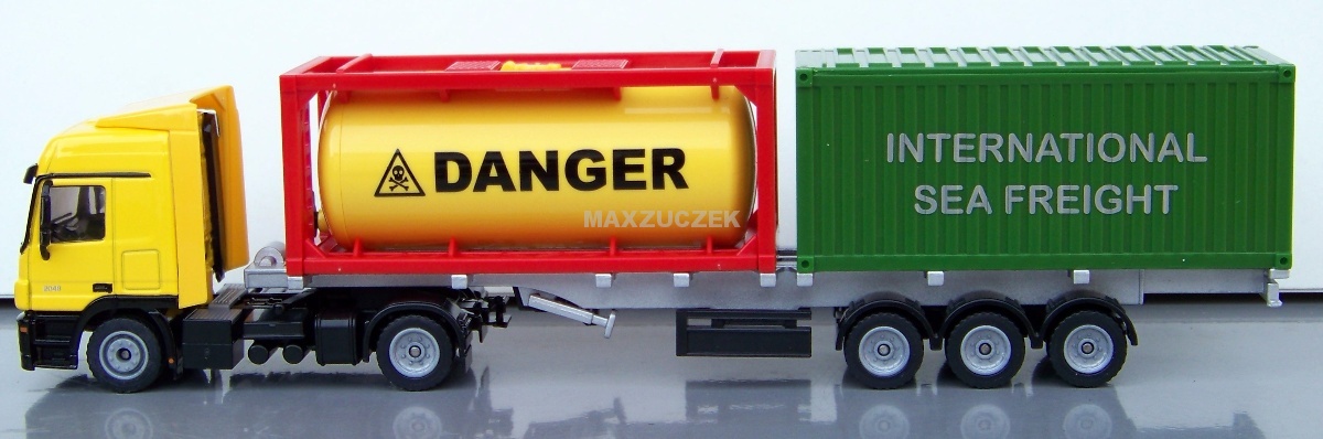 SIKU 3921 CIĘŻARÓWKA Z NACZEPĄ TIR KONTENEROWIEC Kolor dominujący wielokolorowy
