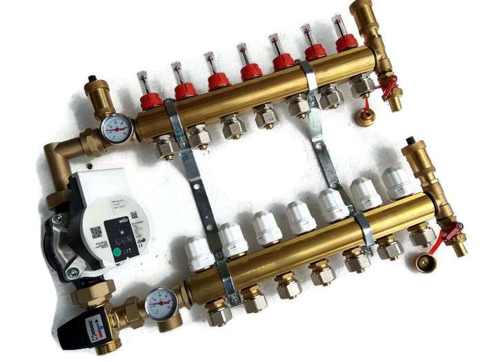 Rozdělovač 10 okruhů s čerpací skupinou pro podlahovku!
