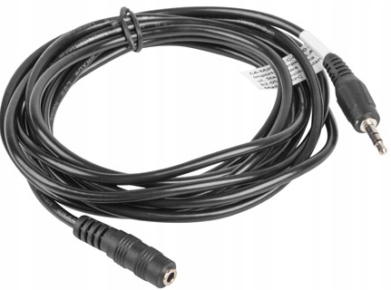 

Kabel audio Aux Minijack 3.5mm czarny Lanberg 3m