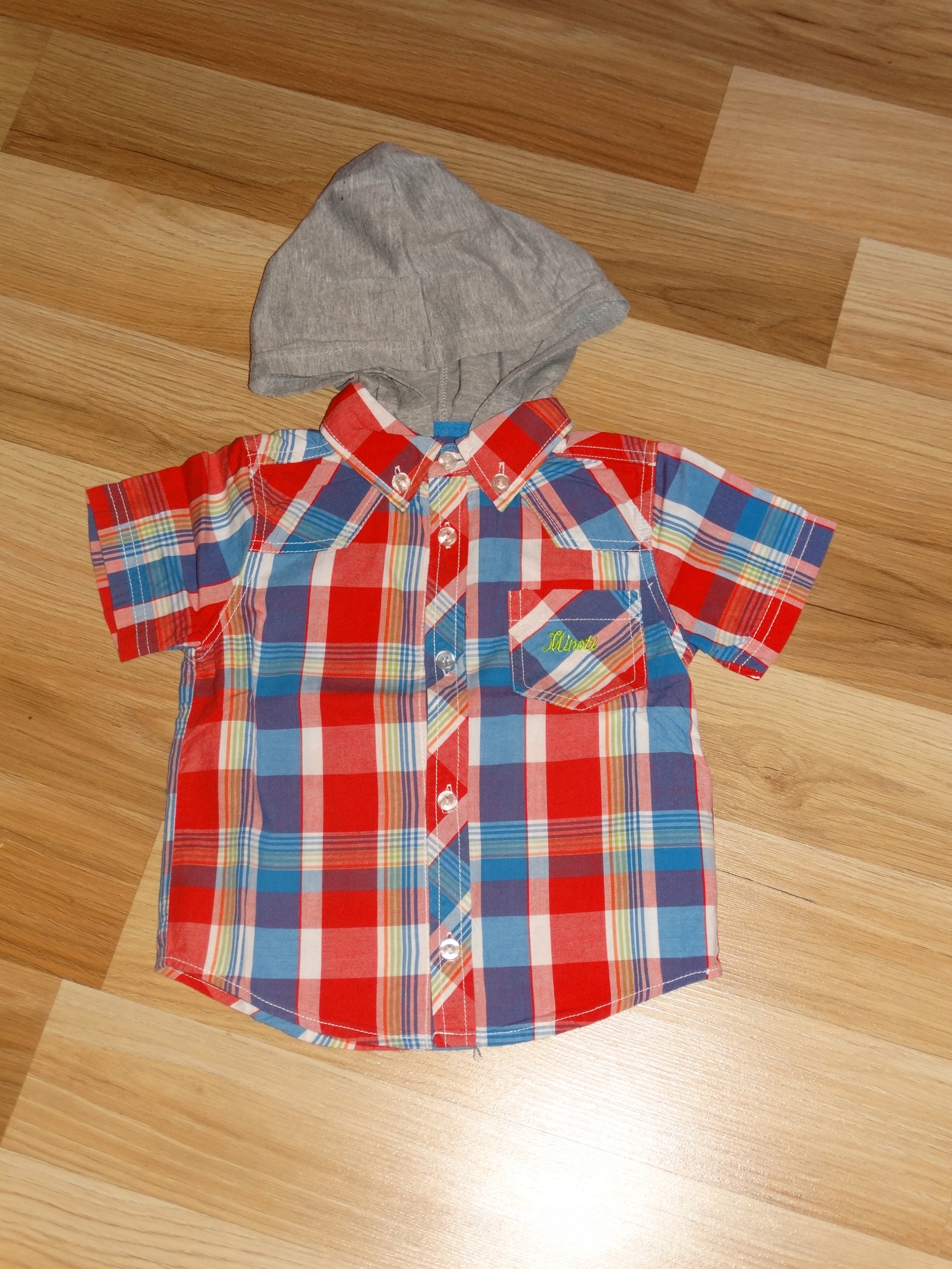 Minoti koszula krata 18-23m, r.86/92