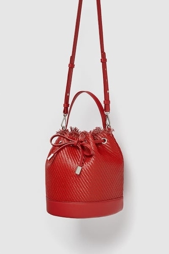 ZARA torebka worek czerwony nowy 2406/304 tusk HIT Styl miejski