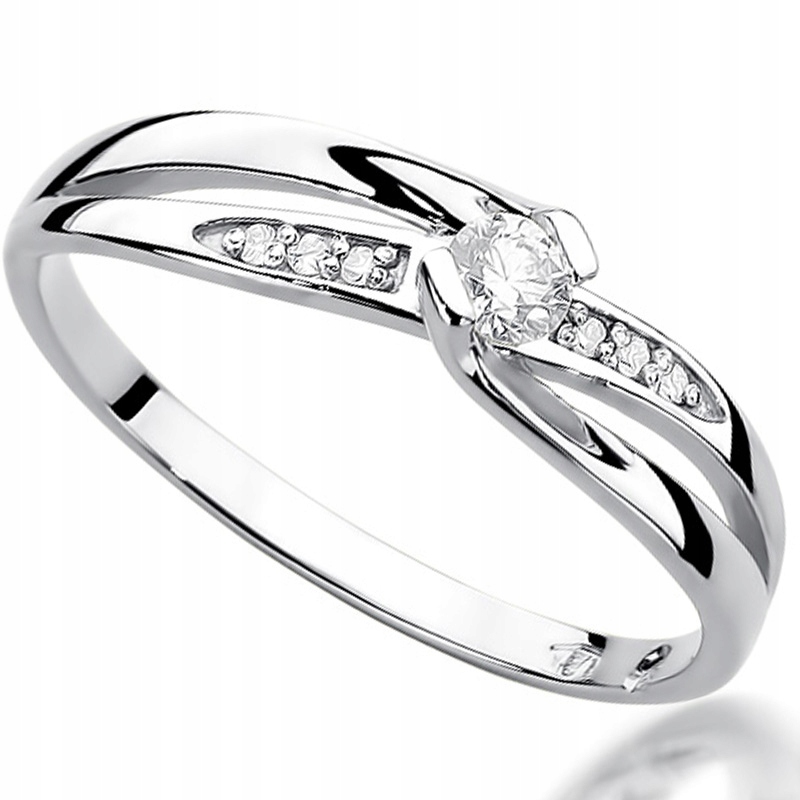 

Zaręczynowy Pierścionek Złoty Z Brylantami 0,13ct