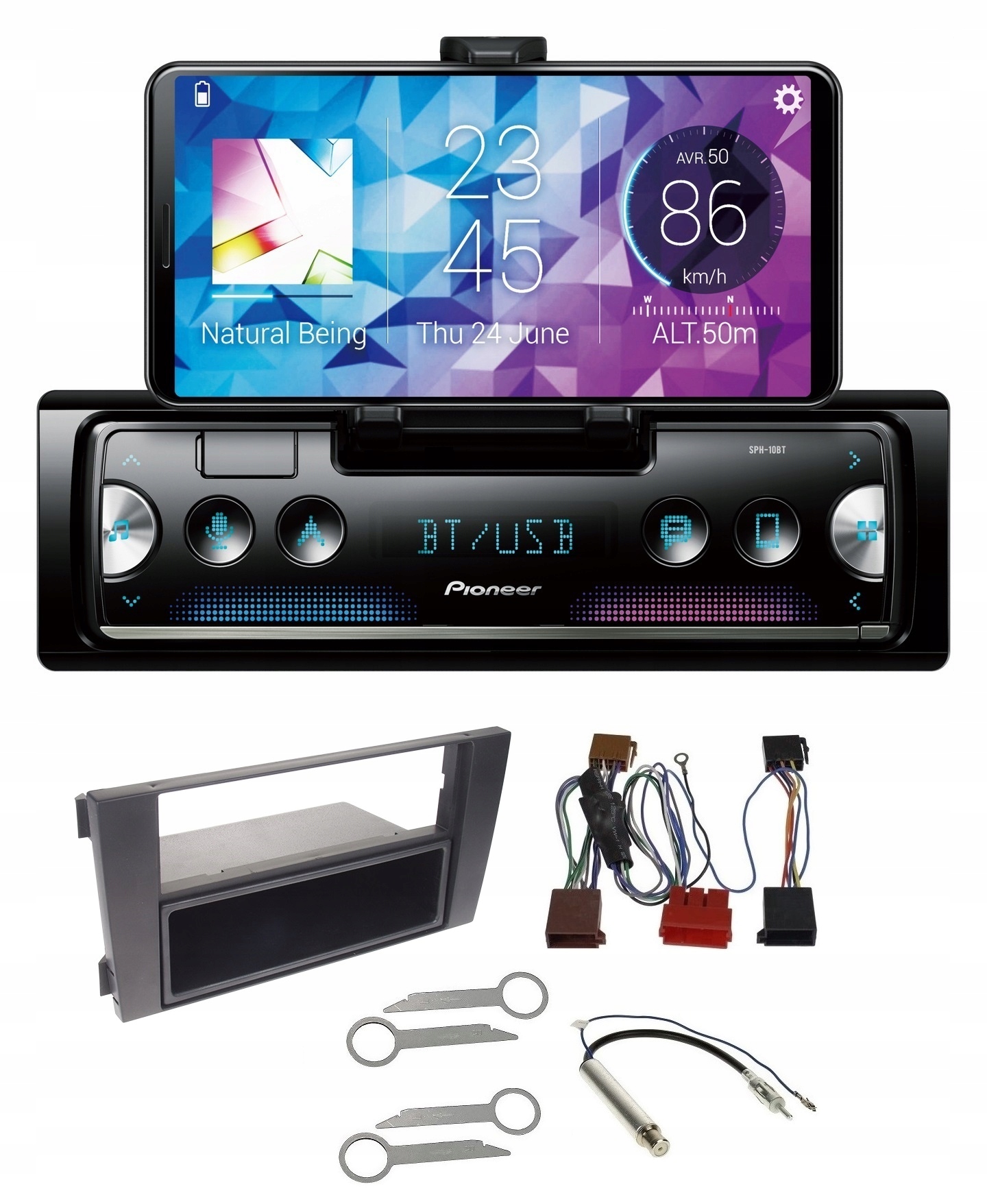 Pioneer SPH-10BT Autorádio Bluetooth MP3 Usb Spotify Audi A6 C5