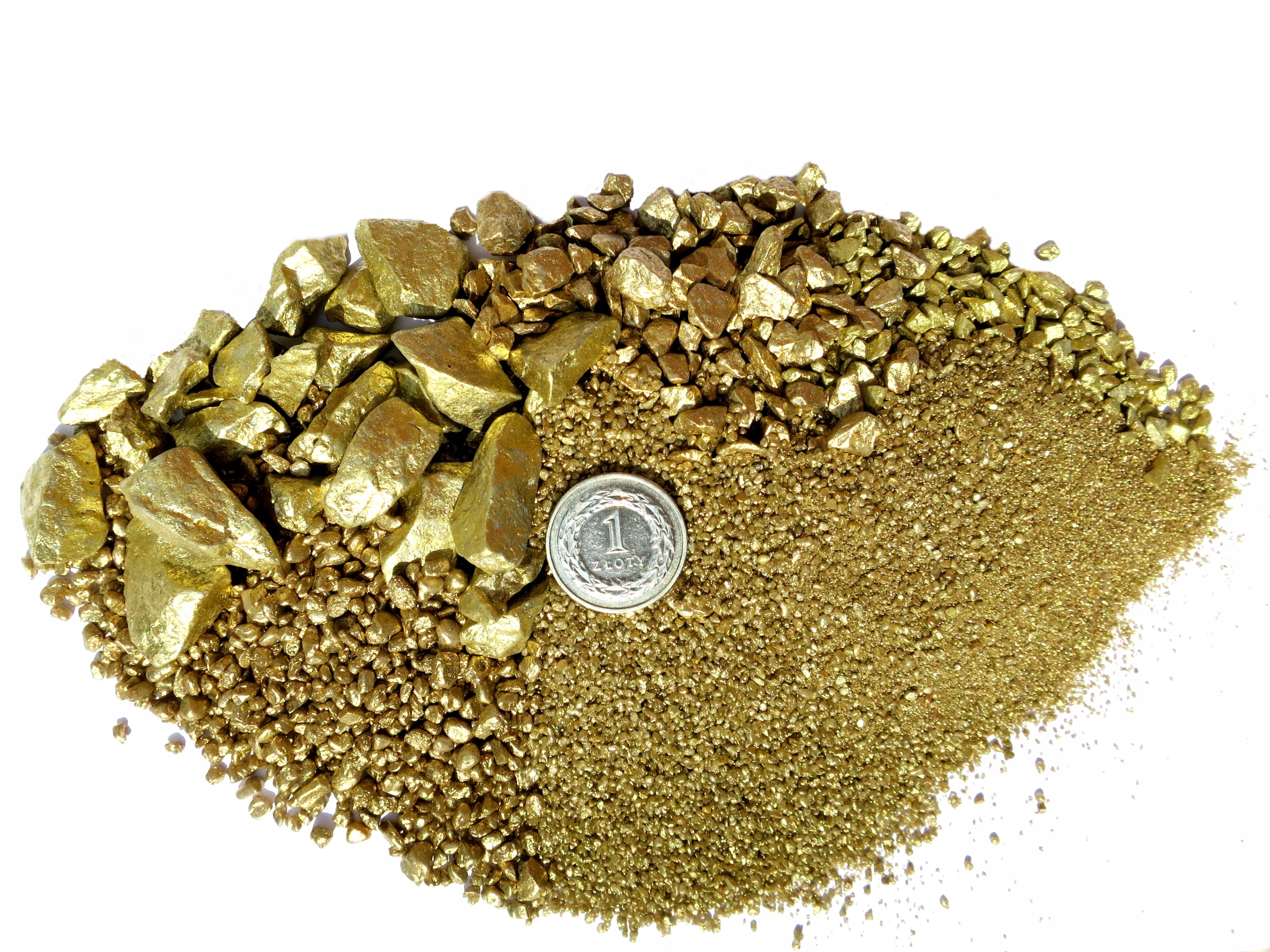 ŻWIREK ZŁOTY DEKORACYJNY PIASEK METALIZOWANY 0,5 KG Marka Blue Way