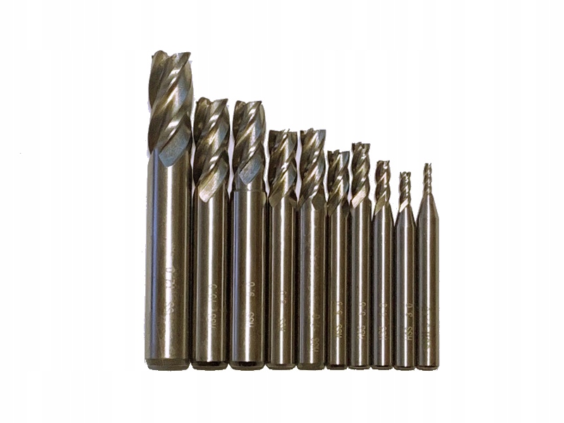 

Frezy Palcowe Hss-al 2-12mm 4 Pióra- Zestaw 10szt.
