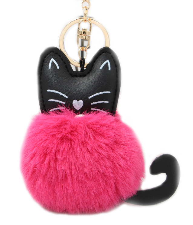 

Pompon Kot Kotek Brelok Zawieszka Keychain Futerko