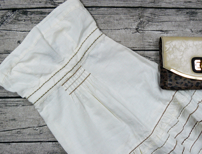 MANGO NOWA LNIANA SUKIENKA MINI TUBA LEN HAFT S Rozmiar 36