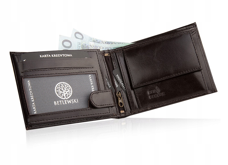 SKÓRZANY PORTFEL MĘSKI POZIOMY BETLEWSKI RFID Płeć mężczyzna