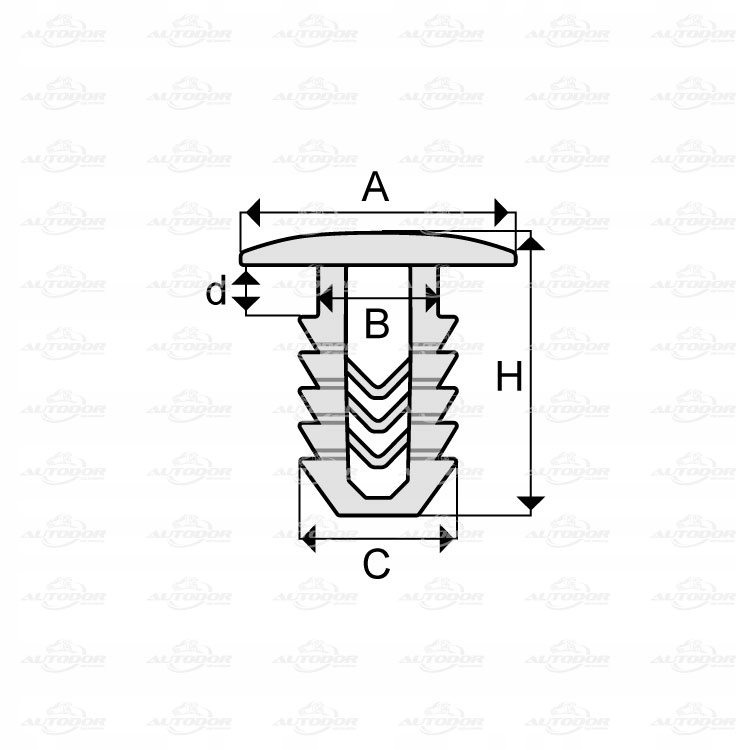 CITROEN JUMPER ВТУЛКА Кліпса WCISK ОБШИВКИ X10 EAN ( GTIN ) 59015322239331 foto 0