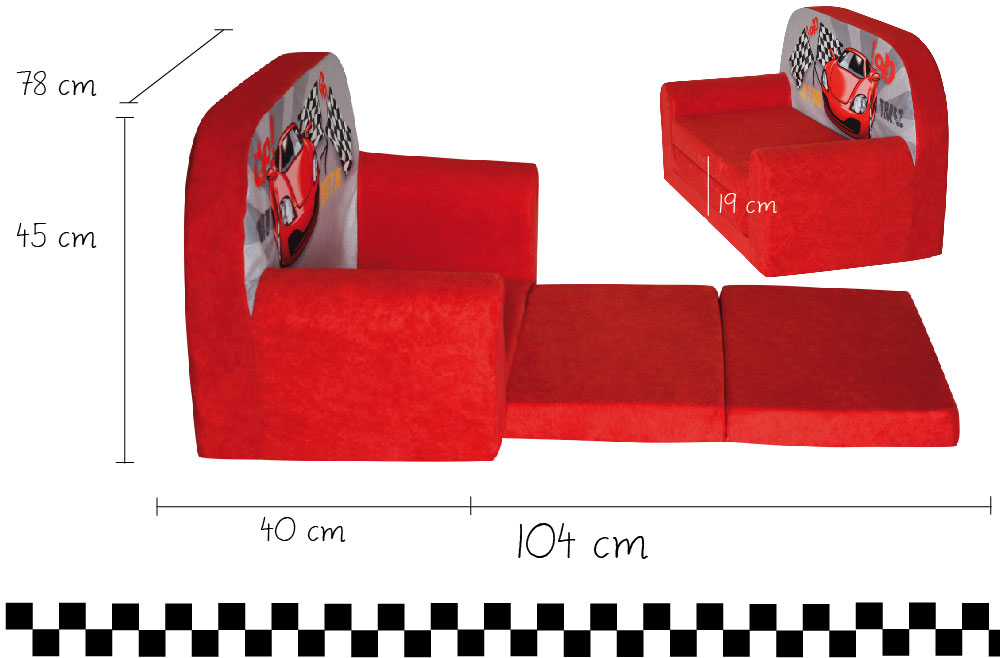 Sofka dziecięca Mini-kanapa łóżko materac fotel Płeć Chłopcy Dziewczynki