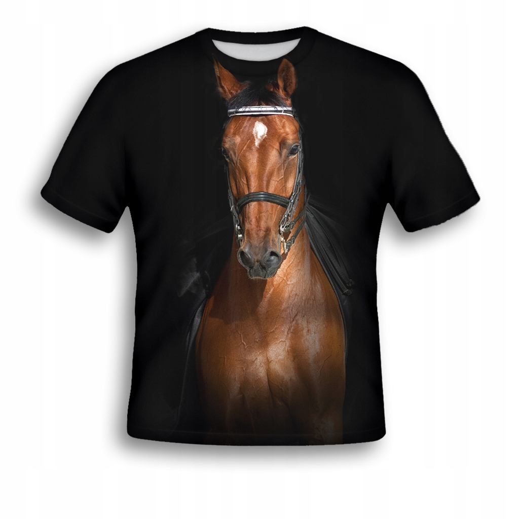 KOSZULKA FULLPRINT GNIADY KOŃ L YOGA FITNESS PL NADRUK Marka inna