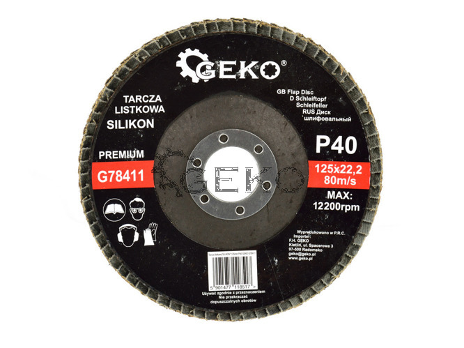 

Tarcza Lamelkowa Listkowa Granit Szkło 125 Gr 40