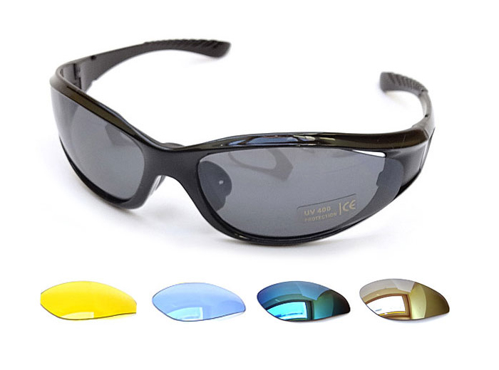 Okuliare okuliarov pre motor na bicykli UV400 + vymeniteľné okuliare