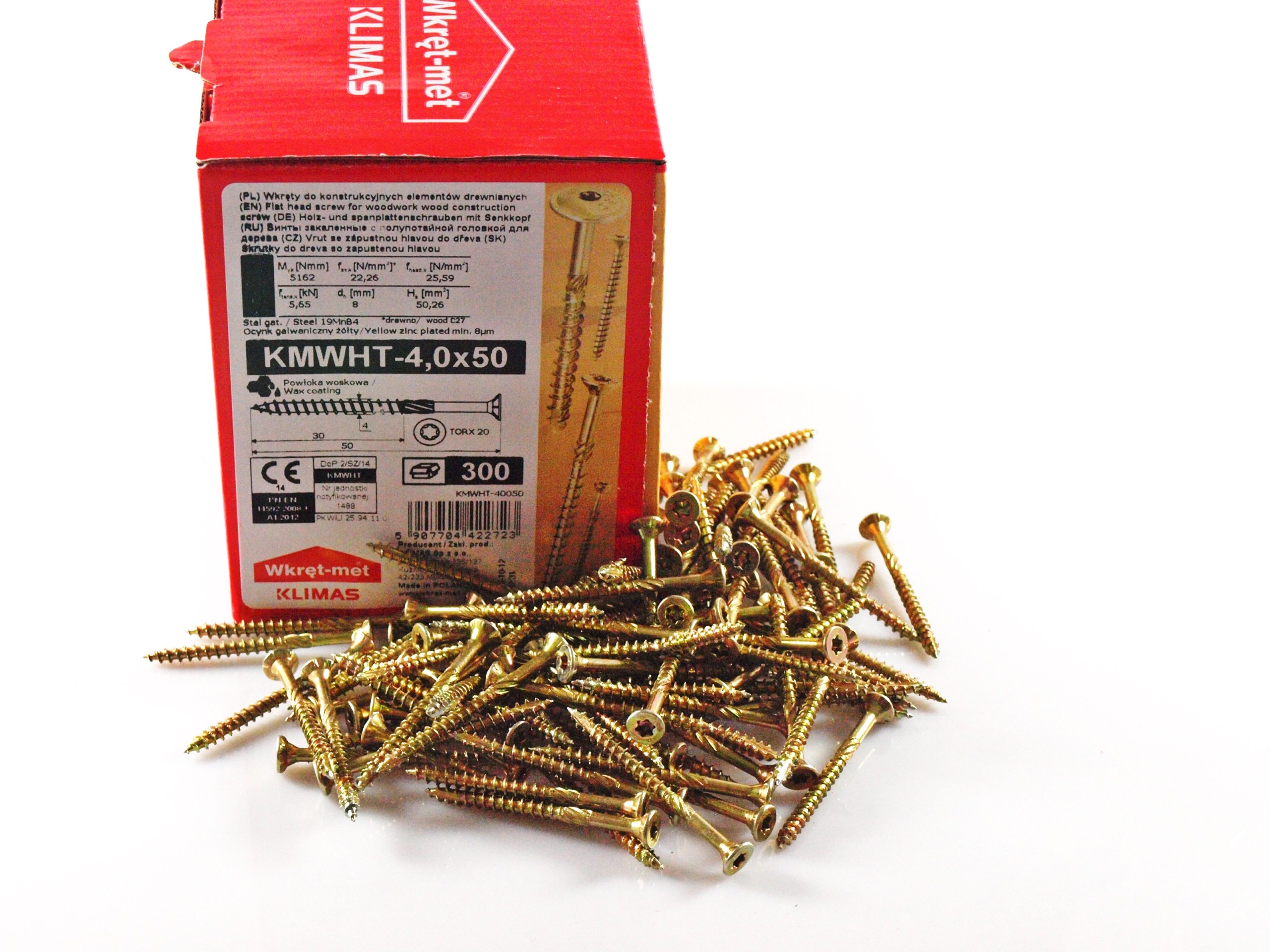 

Wkręty Ciesielskie Do Drewna 4,0x50 Torx 300 szt