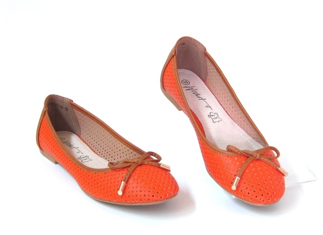 

Baleriny ~ Wishot ~ wkł skóra kokardka Orange 39