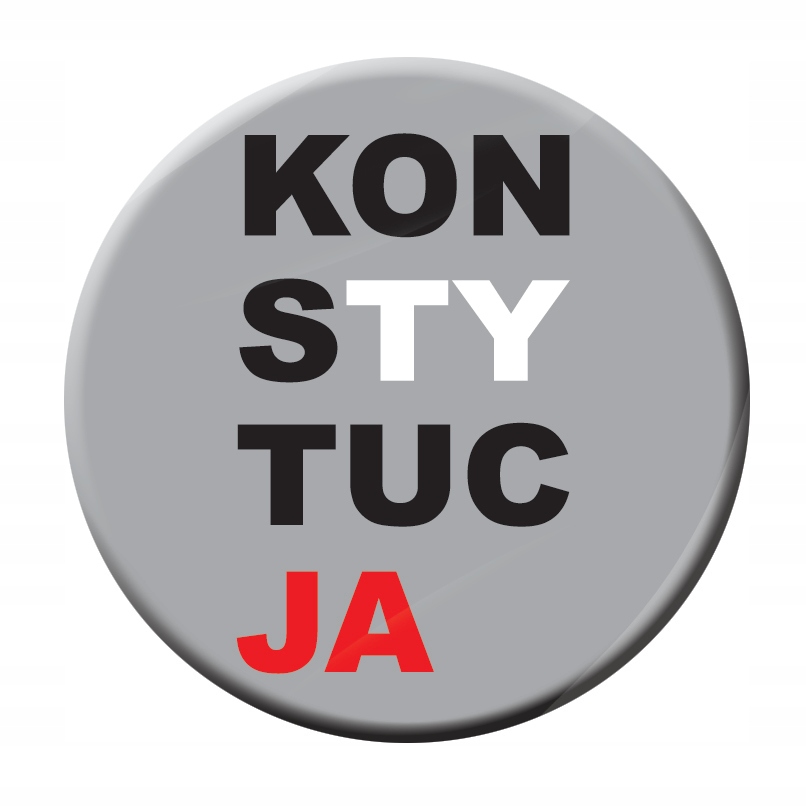 

Button przypinka, pin Konstytucja kotylion badge