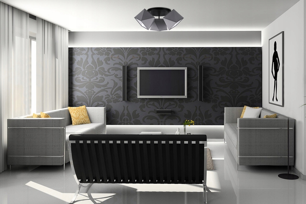 LAMPA WISZĄCA SUFITOWA PLAFON ŻYRANDOL DIAMENT LED Kolor biały czarny