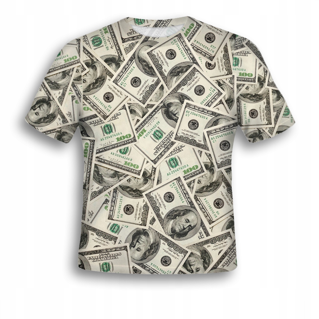 

Koszulka Fullprint T-shirt Dolary S Nadruk 3D Pl