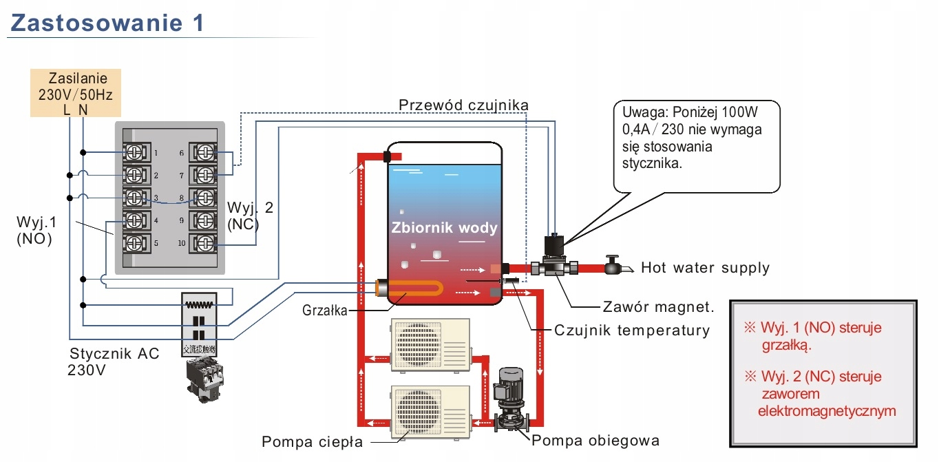 Termoregulator Regulator Temperatury 2 KANAŁY Marka inny