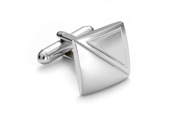 SPINKI DO MANKIETÓW + PUDEŁKO Męskie Spinka do Koszuli Metalowa s16 Marka Rene Chagal