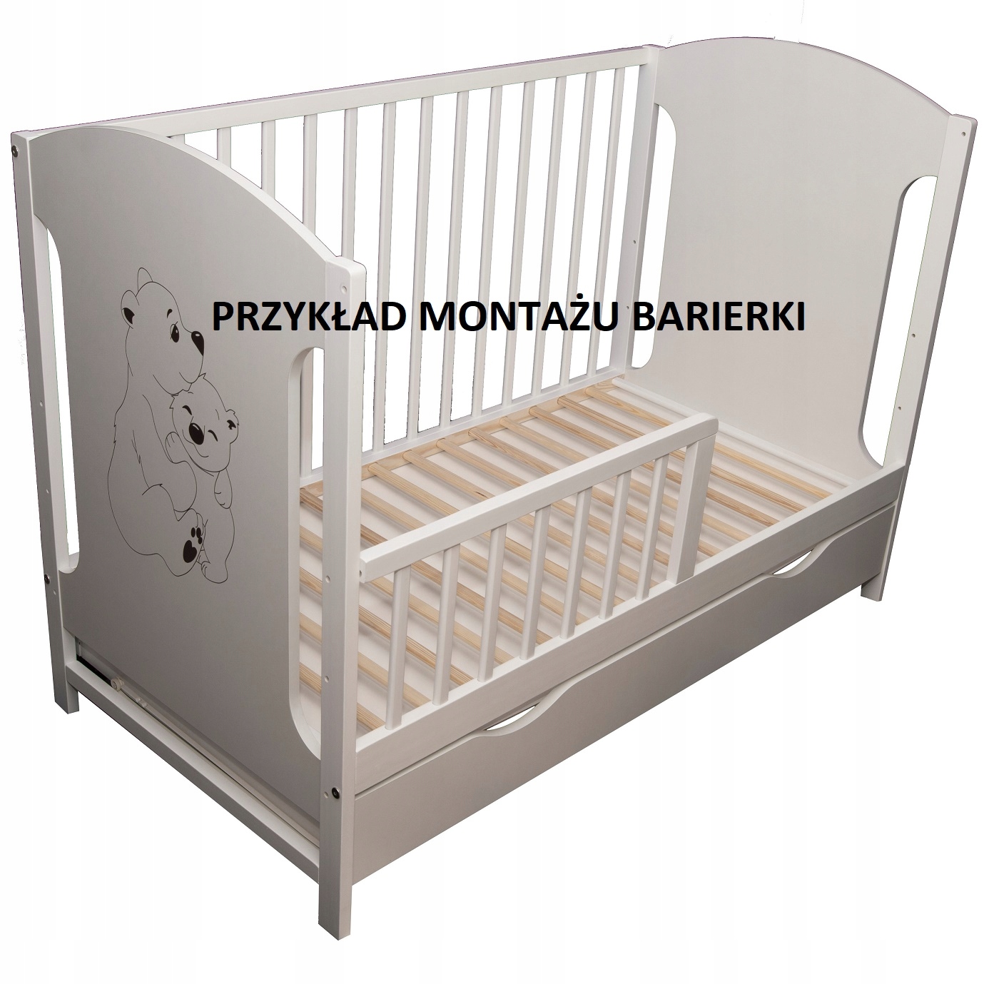 BARIERKA/PŁOTEK DO ŁÓŻECZKA DZIECIĘCEGO BIAŁEGO Typ łóżko pojedyncze