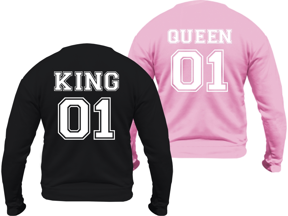 

Bluza King Queen bluzy dla zakochanych Par kpl. M