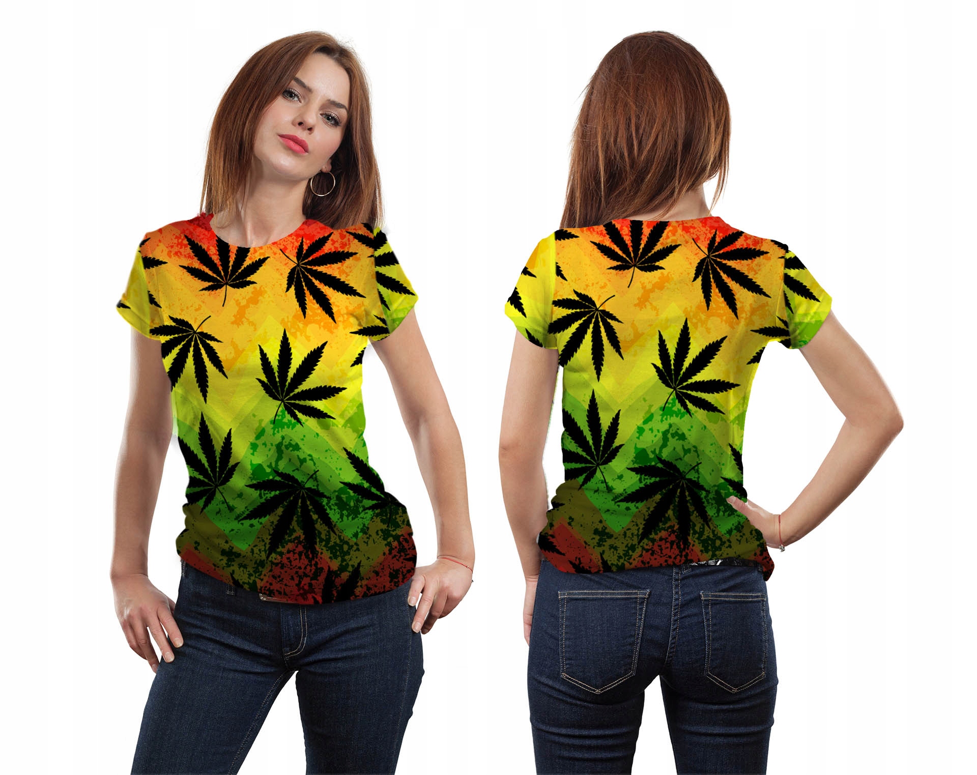 

Koszulka Full Print T-shirt Trawka S Młodzieżowa