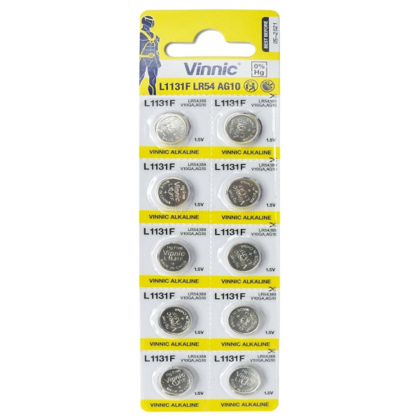 

Bateria alkaliczna AG10 1131 LR54 1,5V Vinnic
