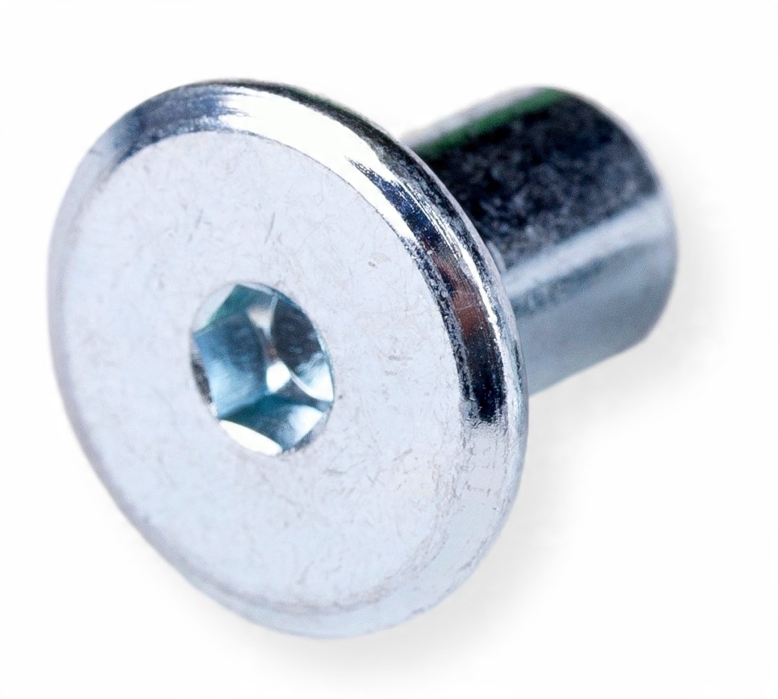 

10 x Nakrętka ericsona płaska M6 x 12 mm biała
