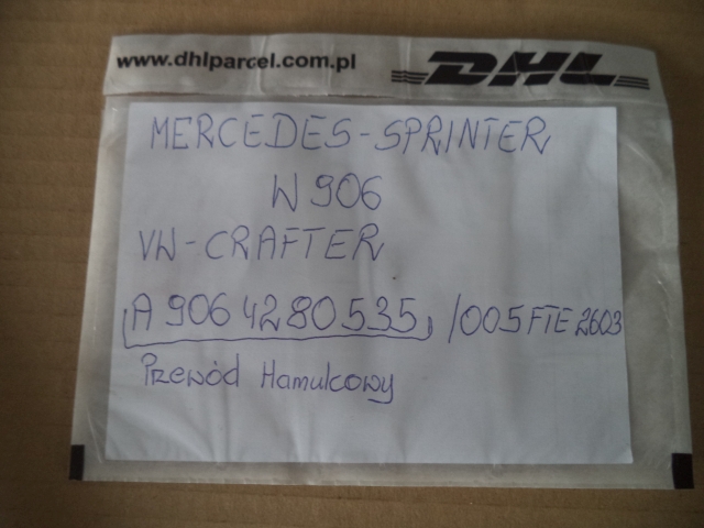 MERCEDES SPRINTER W906 2006-2017 PRZEWÓD HAMULCOWY Numer katalogowy części 546656525323565