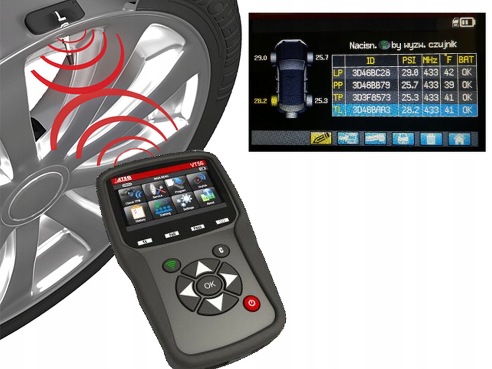 CZUJNIKI TPMS ALFA ROMEO GIULIA STELVIO Number of Pieces 4 pcs