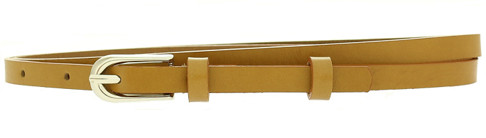 

Skórzany Pasek Damski 100% Karmelowy 1 cm Skóra Pl