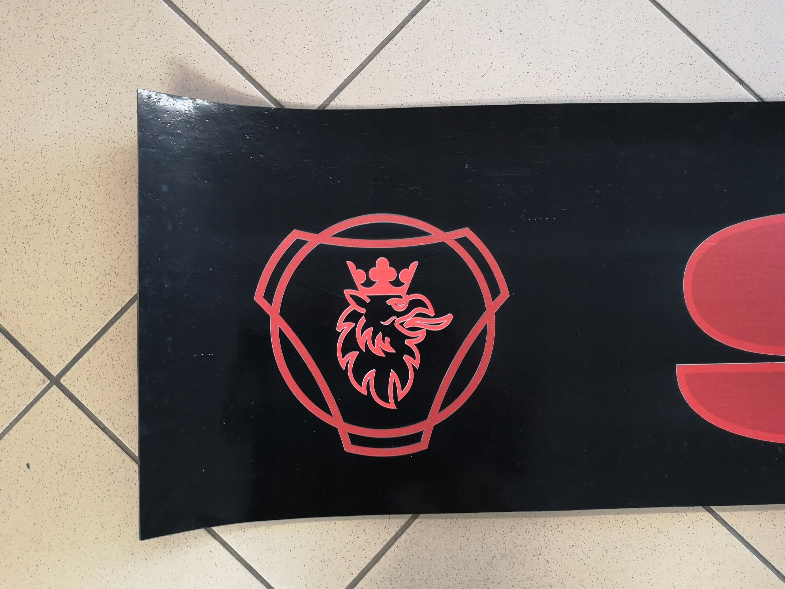 Chlapacz fartuch naczepy przyczepy SCANIA czarny Installation side Rear