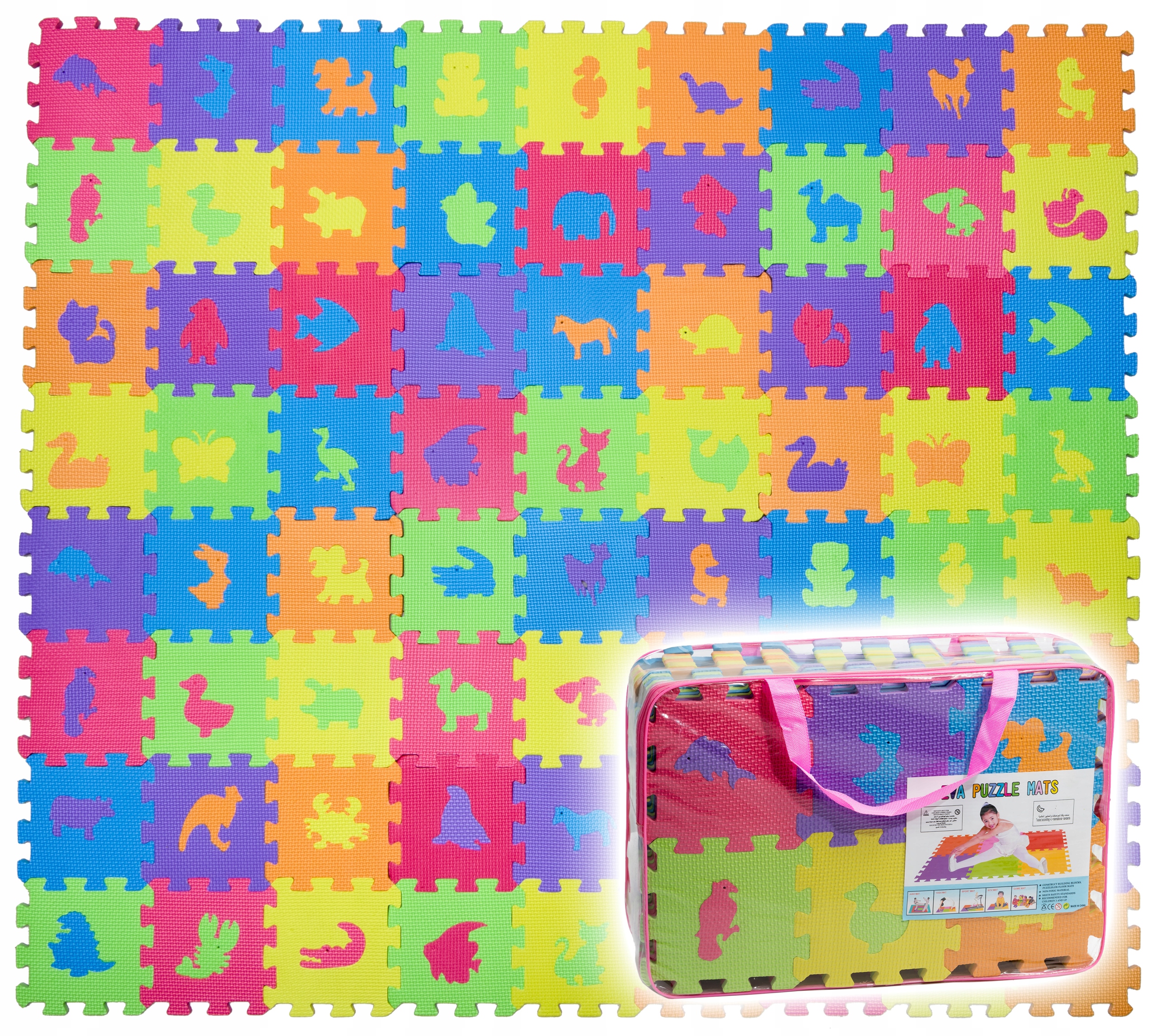 

Puzzle Piankowe Mata Edukacyjna Zwierzęta 144 El.