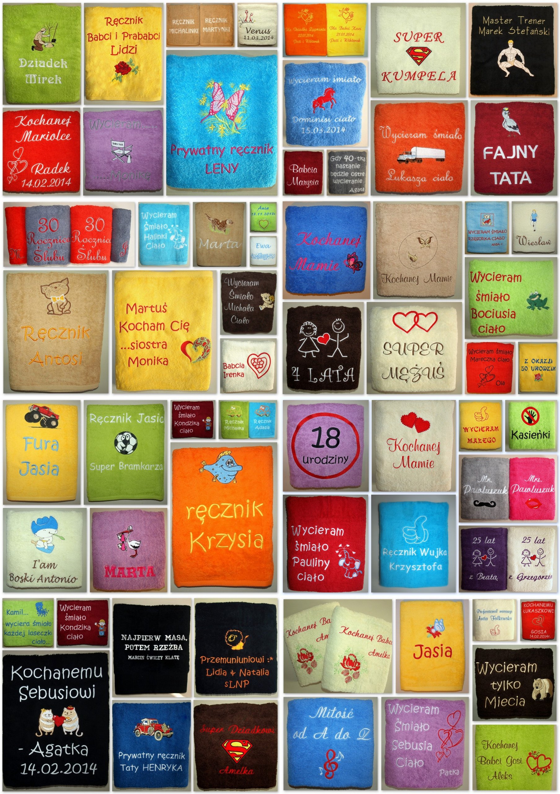 Gruby RĘCZNIK 70x140 z Twoim HAFTEM super prezent Marka Detexpol