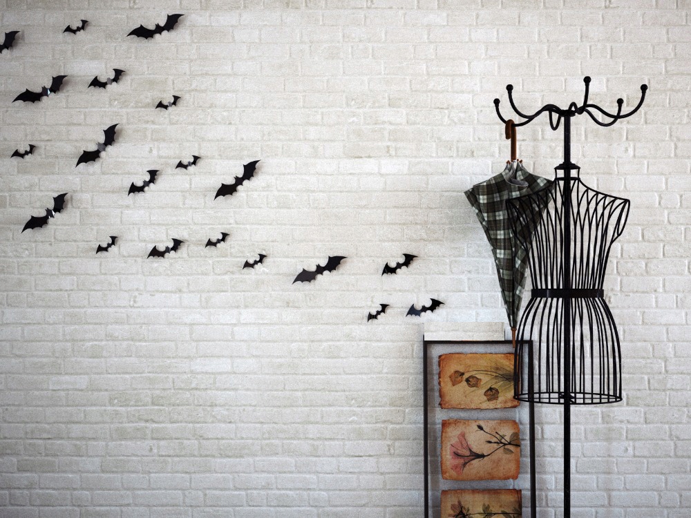 HALLOWEEN NIETOPERZ 3D NA ŚCIANĘ NAKLEJKI 12SZT Marka VS