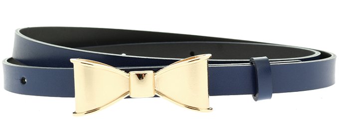 

Pasek Damski Skóra naturalna kokardka 1,5cm