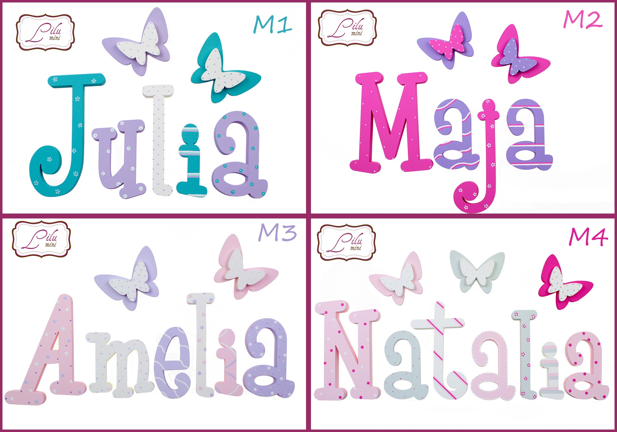 LITERKI NA ŚCIANE IMIĘ 4-LITEROWE 3 DEKORY GRATIS Bohater inny