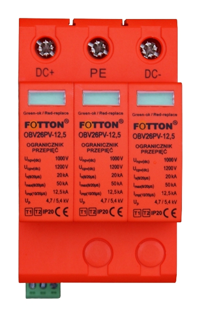 Omezovač přepětí Fotton OBV26 T1+ T2 Pv kl.I,II 1500V