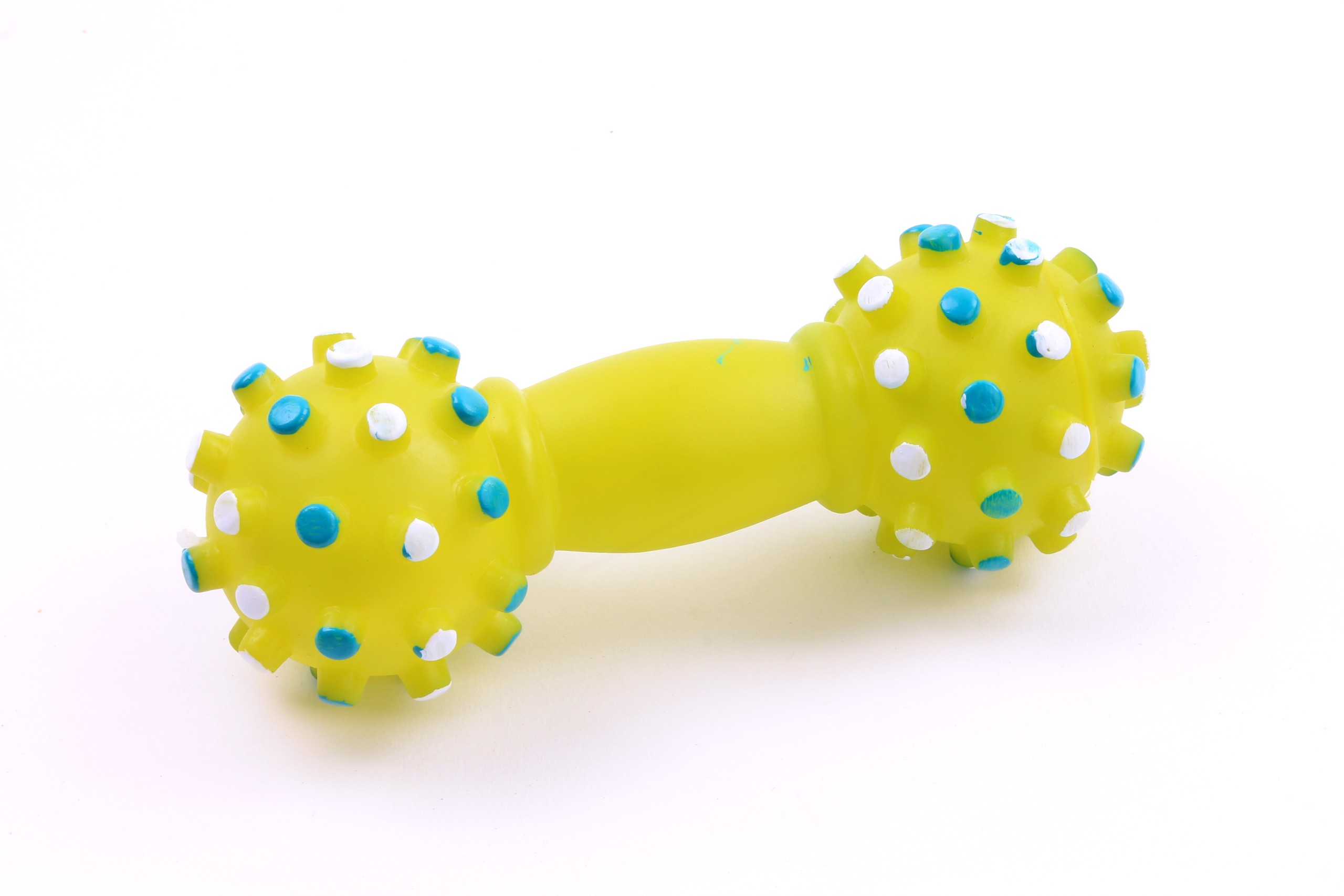 

Zabawka psa Hantel Kolec Guma Piszczy Żółty 16cm