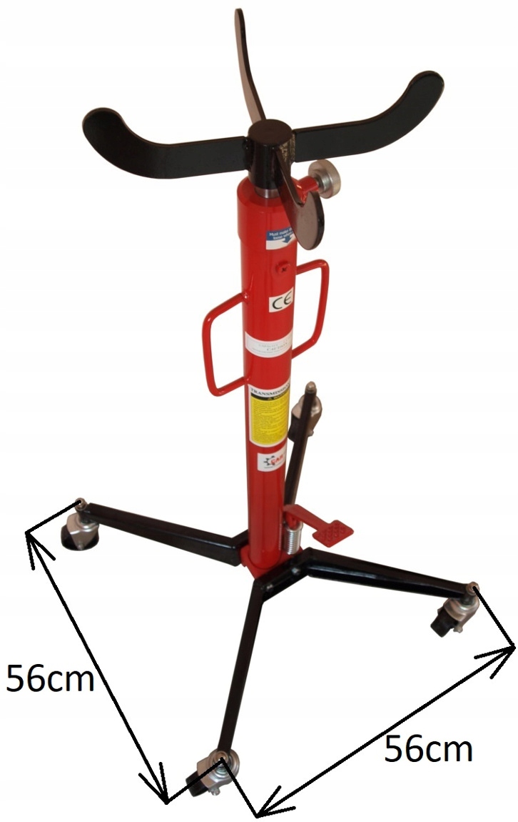 PODNOŚNIK SKRZYNI BIEGÓW 500KG - DOCISKACZ NOŻNY Maksymalna wysokość podnoszenia 192 mm