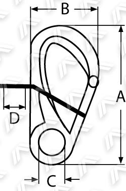 KARABIŃCZYK BOSAKOWY DO CHWYTANIA BOI - STAL A4 Marka Abakosteel