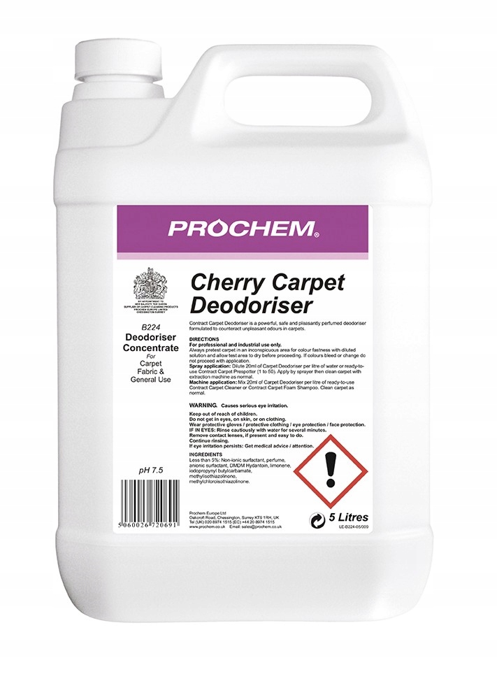 

Prochem Cherry Carpet Deodoriser B224 5Lzapach DE7